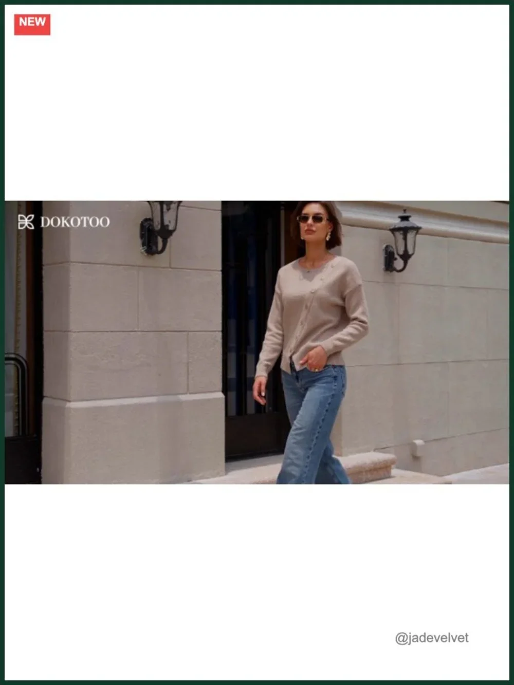 Womens Crewneck Long Sleeve Knit Pullover Sweater with Drop Shoulder